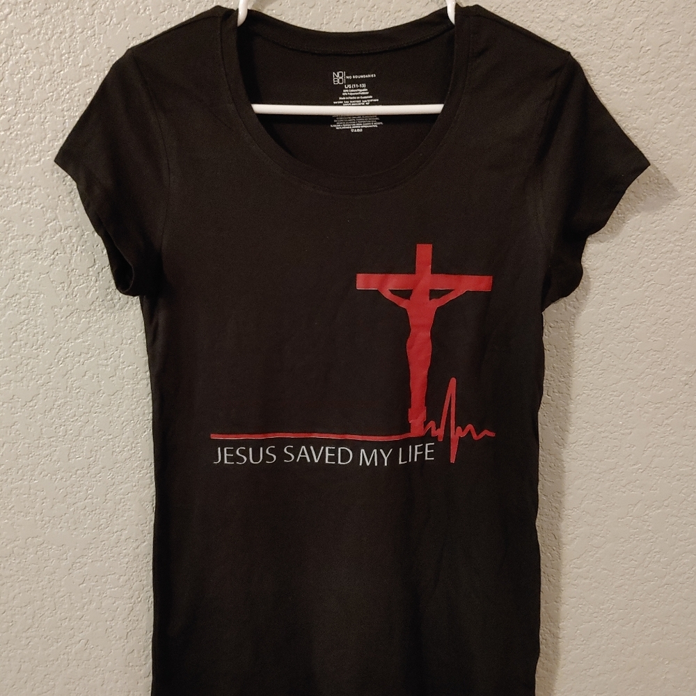 Custom Jesus Saved My Life T-shirt Large